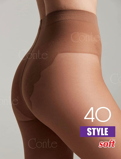 Conte Style Soft 40 Den - Modelling Bikini Shaping Women's Tights (8С-74СП)