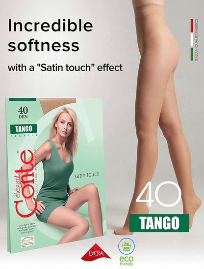 Conte Tango 40 Den - Classic Sheer to Waist T-top Women's Tights (8S-46SP)