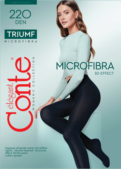 Conte Triumf 220 Den - Microfiber Opaque Winter Women's Tights (8S-58СSP)