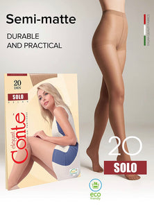 Conte Solo 20 Den - Classic Women's Tights With a Reinforced Shorts (8С-39СП)