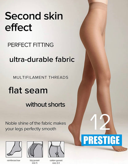 Conte Prestige 12 Den - Classic Sheer to Waist T-top Women's Tights (8S-59SP)