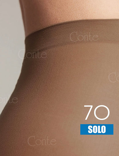Conte Solo 70 Den - Classic Women's Tights with a Reinforced Shorts (15S-43SP)