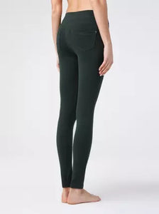 Conte Cotton Tight-fitting Women's Leggings from a knitted fabric "jeans" - Scarlett (17С-317ТСП)