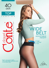 Load image into Gallery viewer, Conte Top 40 Den - Classic Women&#39;s Tights Sheer to Waist T-top Low Waist (8С-64СП)