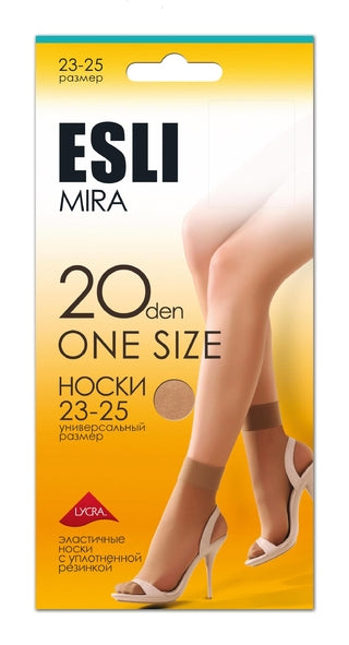 Conte/Esli Mira 20 Den - 1 Pair (Pack) Classic Elastic Women's Socks #17S-181SPE