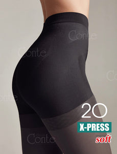 Conte X-Press Soft 20 Den - 5 Modelling Belts Control Top Women's Tights (8С-66СП)