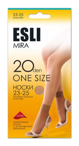 Conte/Esli Mira 20 Den #17С-181СПЕ - 1 Pair (Pack) - Classic Elastic Women's Socks - One Size