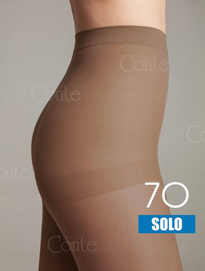 Conte Solo 70 Den - Classic Women's Tights with a Reinforced Shorts (15S-43SP)