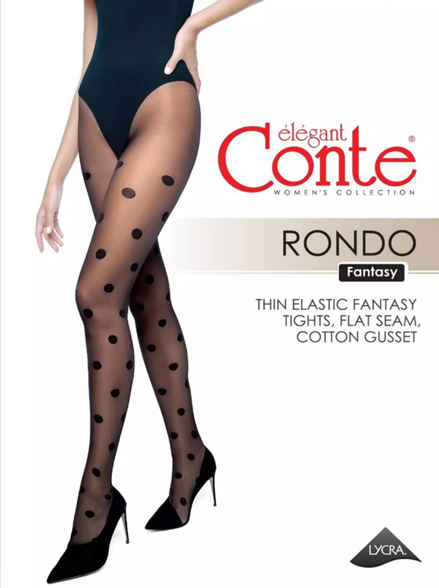 Conte Rondo 20 Den - Fantasy Women's Tights with Large Polka Dots (19С-104СП)